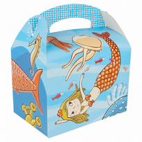 Boite Pour Les Enfants - Modèle Fond De La Mer - Pour Vente À Emporter  17X16X10 Cm - Carton De 300 Unités - GelatoPro.fr