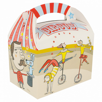 Boite Pour Les Enfants - Modèle Circus - Pour Vente À Emporter  17X16X10 Cm - Carton De 300 Unités - GelatoPro.fr