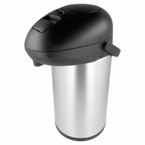 Pichet Isotherme À Pompe Argent En Inox 4 L - GelatoPro.fr
