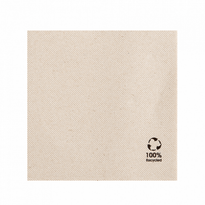 Serviette Double Point® 25X25Cm Cocktail Beige Feel Green - Carton De 3000 Unités - GelatoPro.fr