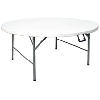 Table Ronde Pliable Au Centre Bolero Blanche 1530Mm - GelatoPro.fr