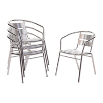 Fauteuils Empilables En Aluminium Bolero (Lot De 4) - GelatoPro.fr