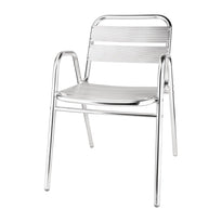 Fauteuils Empilables En Aluminium Avec Accoudoirs Bolero X4 - GelatoPro.fr