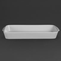 Plats De Cuisson Oblongs Blancs 395 X 219Mm Olympia - GelatoPro.fr