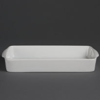Plats De Cuisson Oblongs Blancs 305 X 163Mm Olympia - GelatoPro.fr
